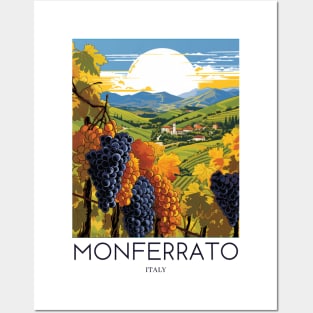 A Pop Art Travel Print of Monferrato - Italy Posters and Art